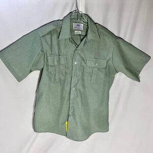 Garrison Collection DSCP Men's Size 17 Military Button Up Shirt Vintage Uniform